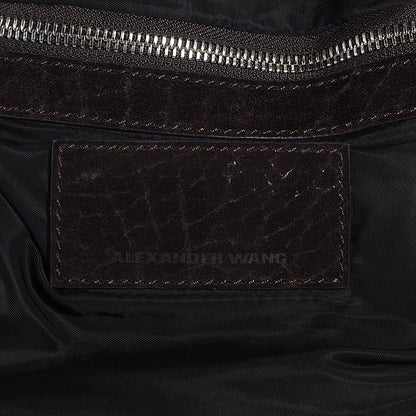 Alexander Wang Suede Diego Bucket Bag Dark Brown w Nickel Hardware 6 of 6