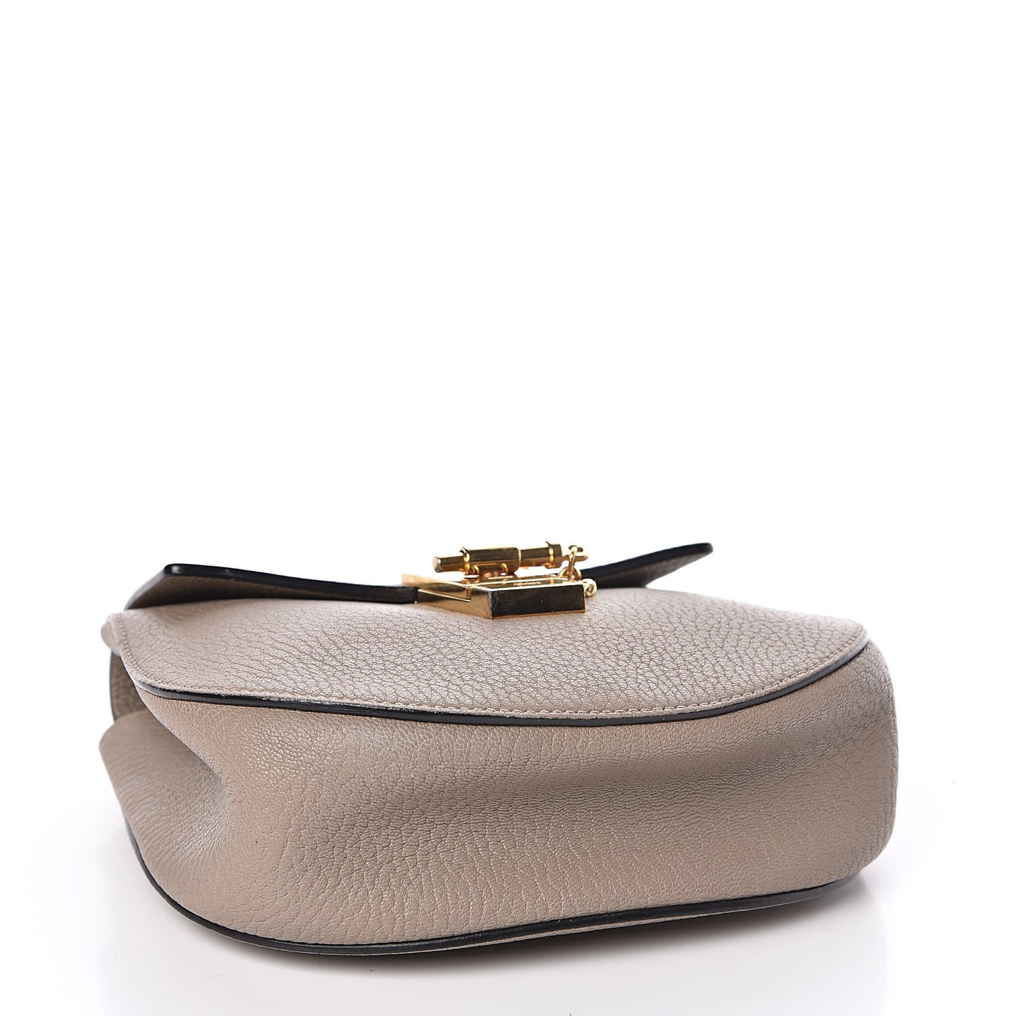 Grained Lambskin Mini Drew Shoulder Bag Motty Grey