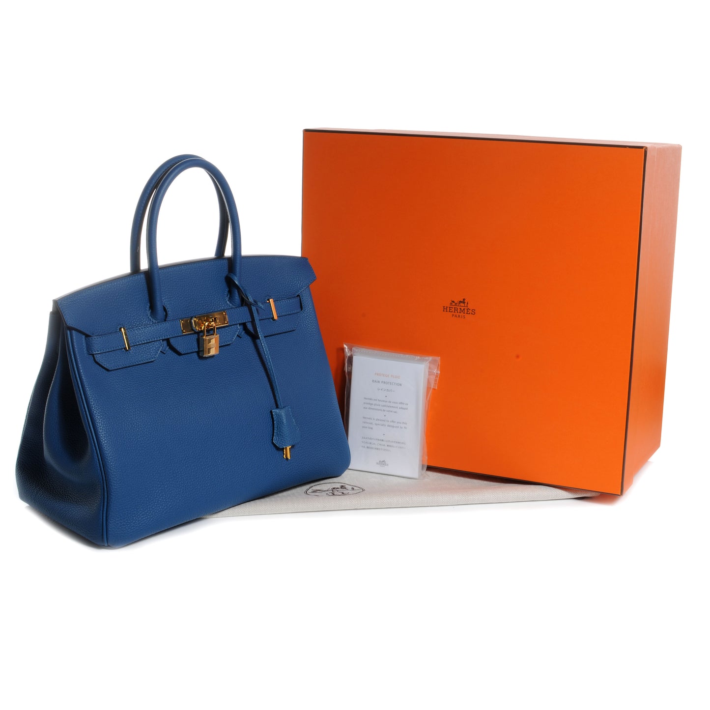Togo Birkin 35 Bleu de Galice