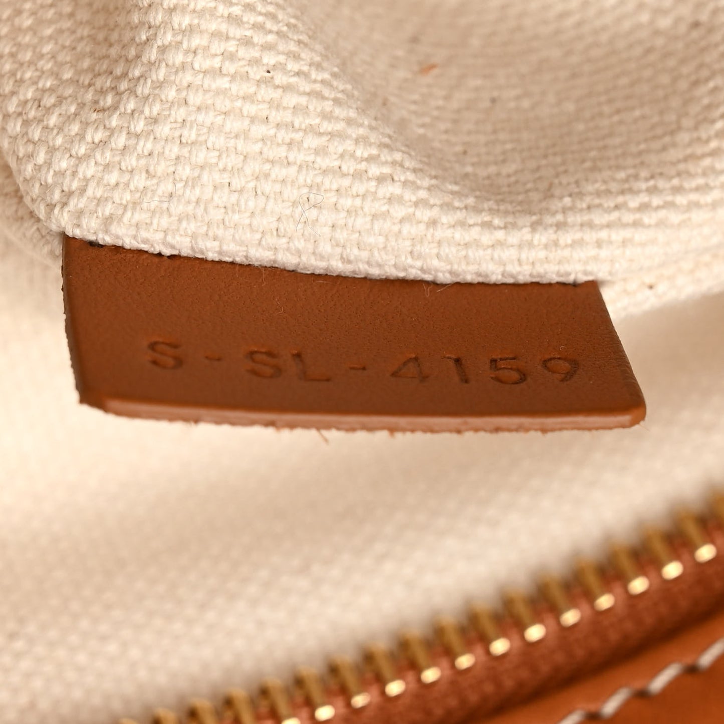 Canvas Calfskin Logo Print Small Horizontal Cabas Natural Tan