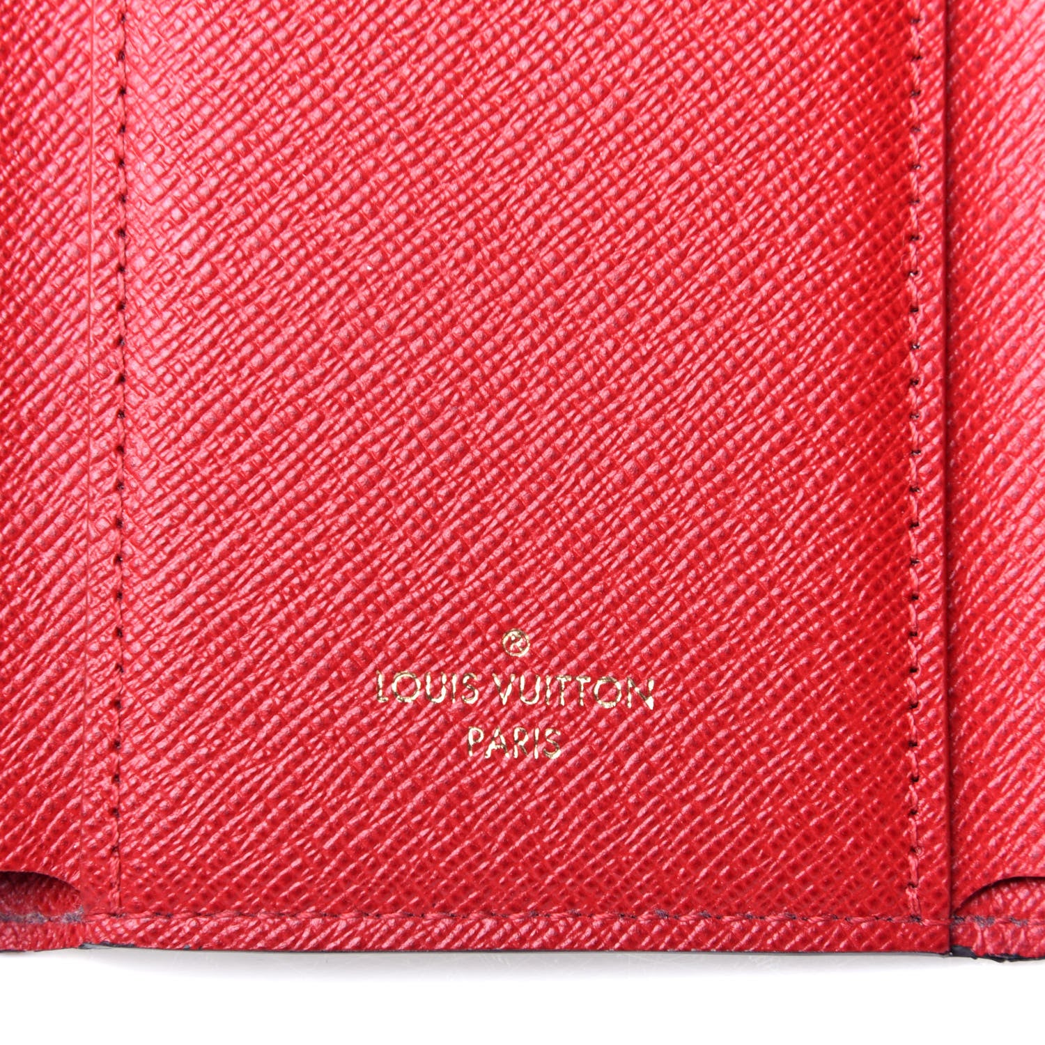 Louis Vuitton Damier Ebene Victorine Wallet Cherry 6 of 11