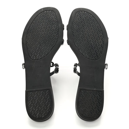 Hermes TPU Rivage Sandals 37 Black 5 of 7