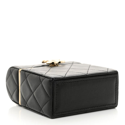 Chanel Lambskin Quilted Small Box With Chain Black 4 of 7