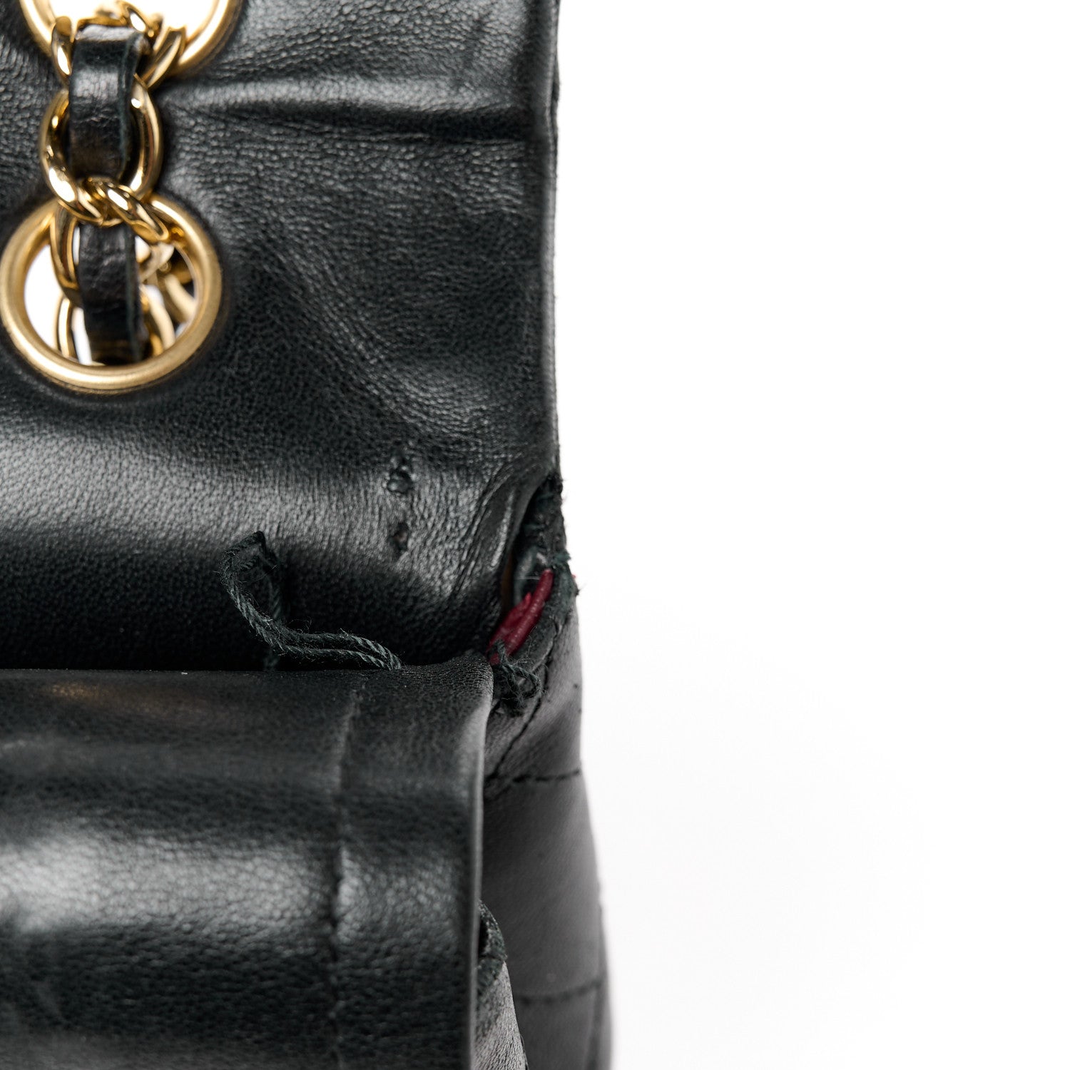 Chanel Lambskin Quilted Medium Double Flap Black 13 of 14