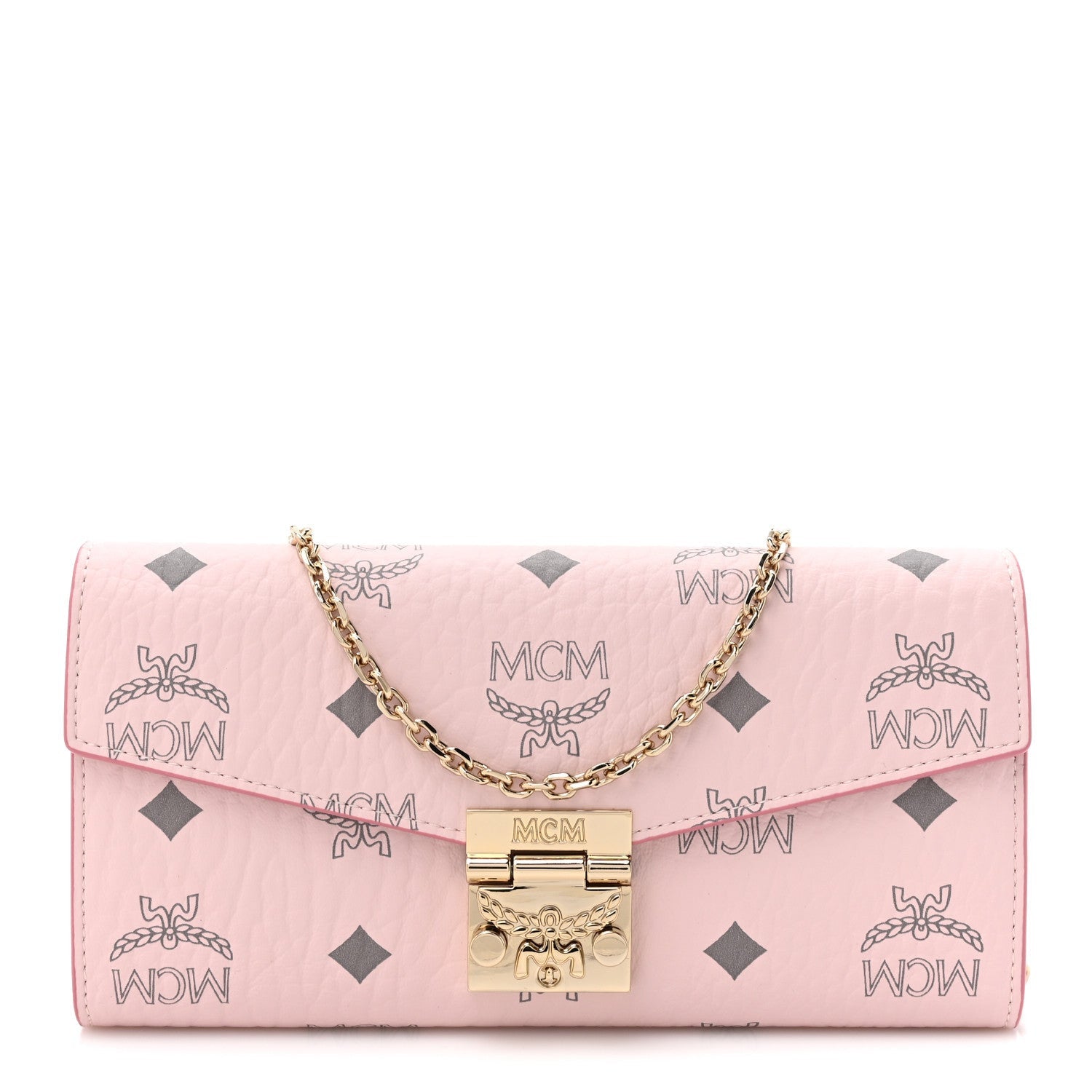 MCM Visetos Large Patricia Wallet On Chain Soft Pink 1 of 7