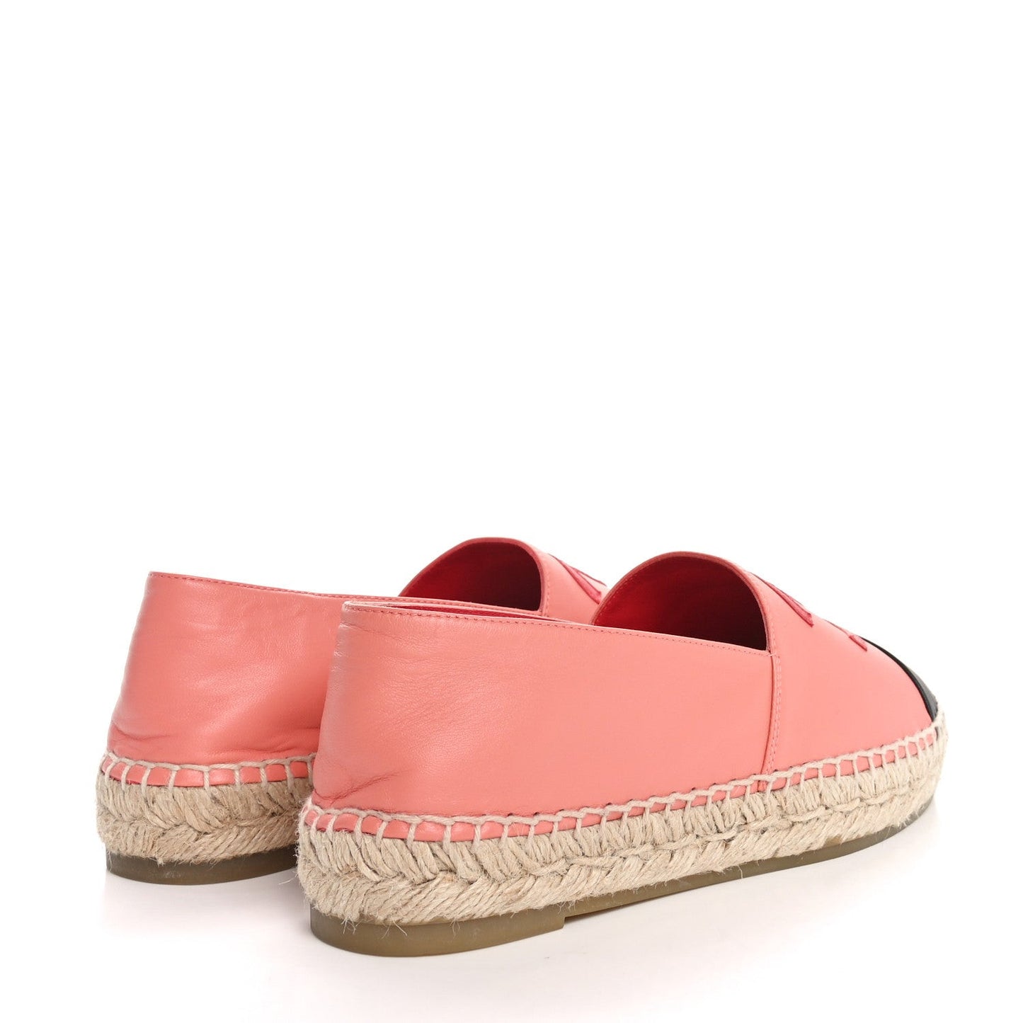 Lambskin CC Espadrilles 39 Pink Red Black