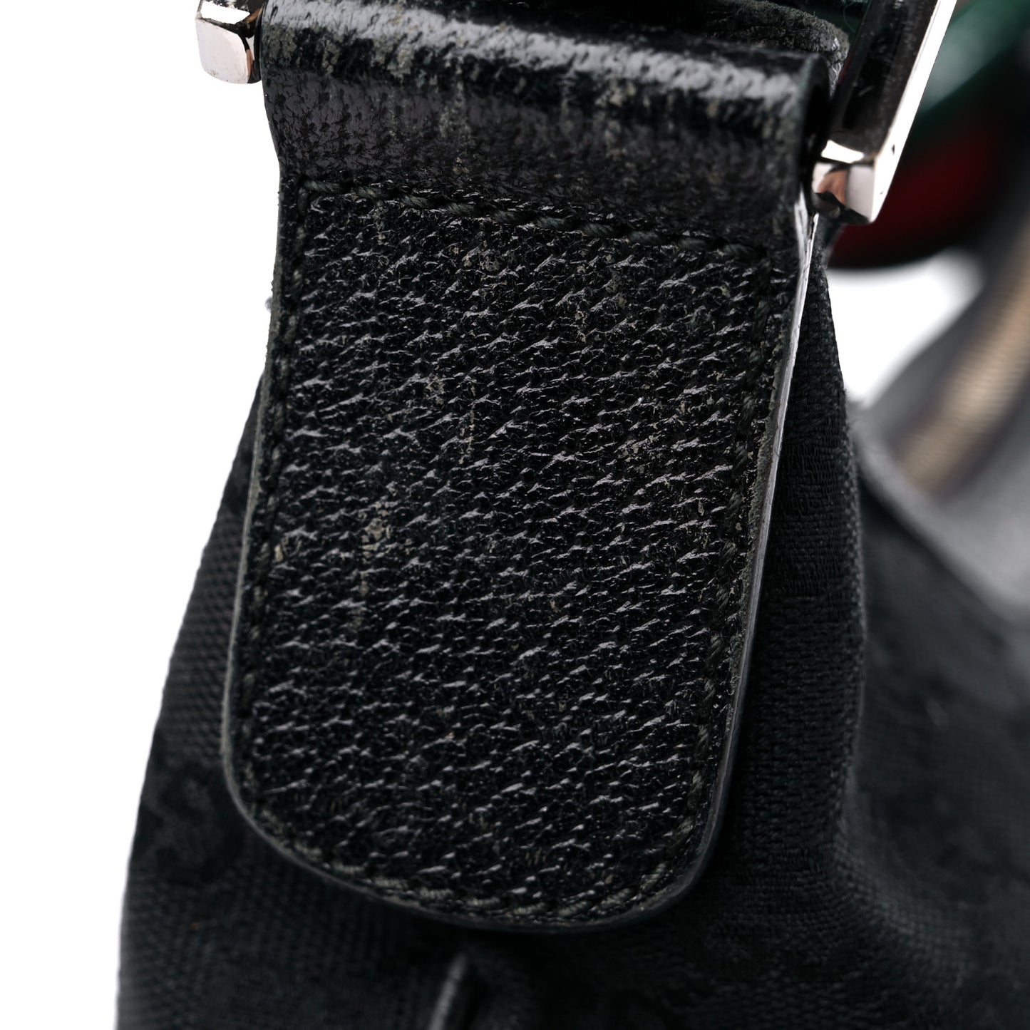 Monogram Web Medium Half Moon Hobo Black