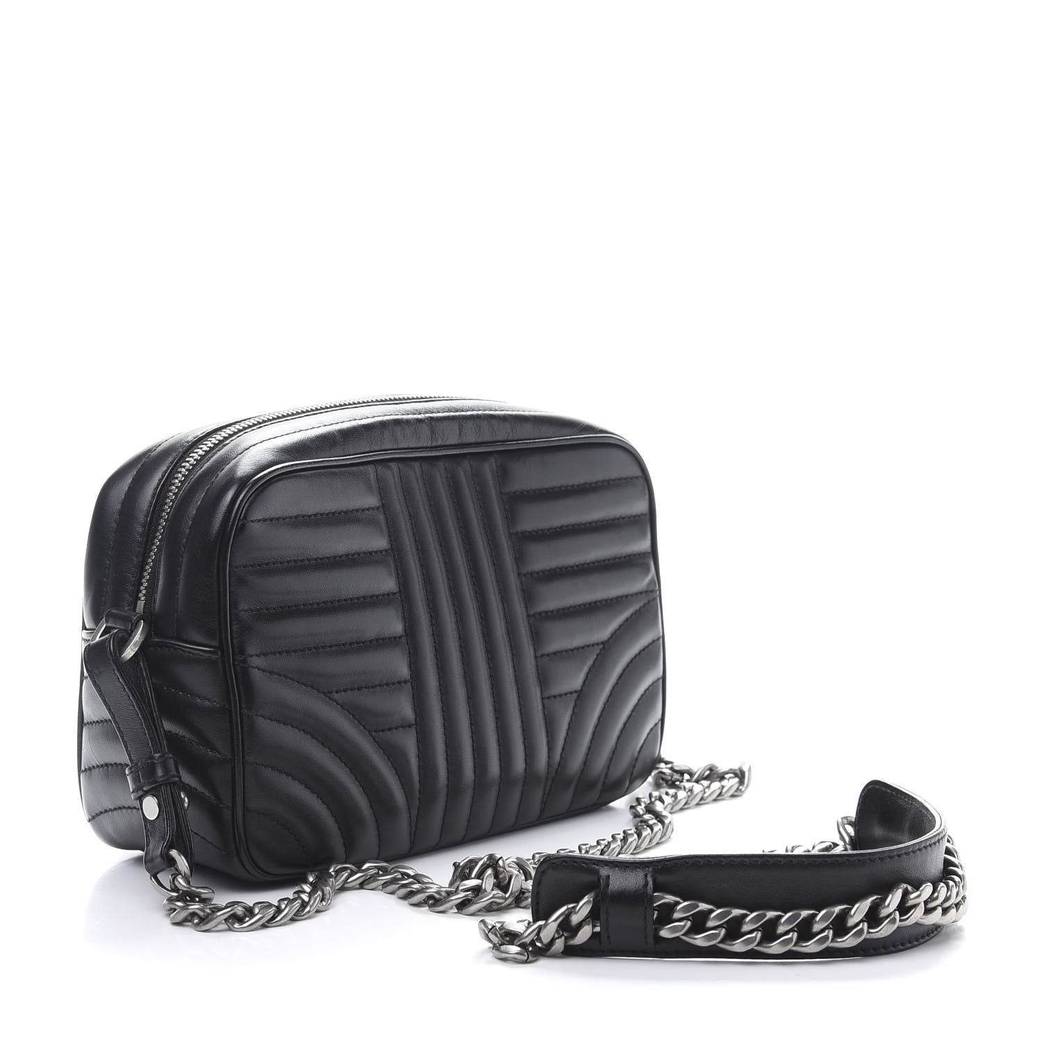 Prada Soft Calfskin Diagramme Crossbody Bag Black 4 of 12