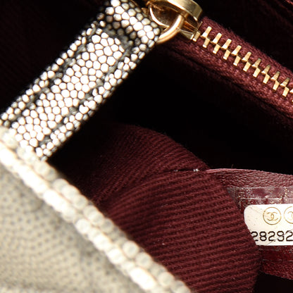 Chanel Metallic Caviar Quilted Small Coco Handle Flap Silver 9 of 11