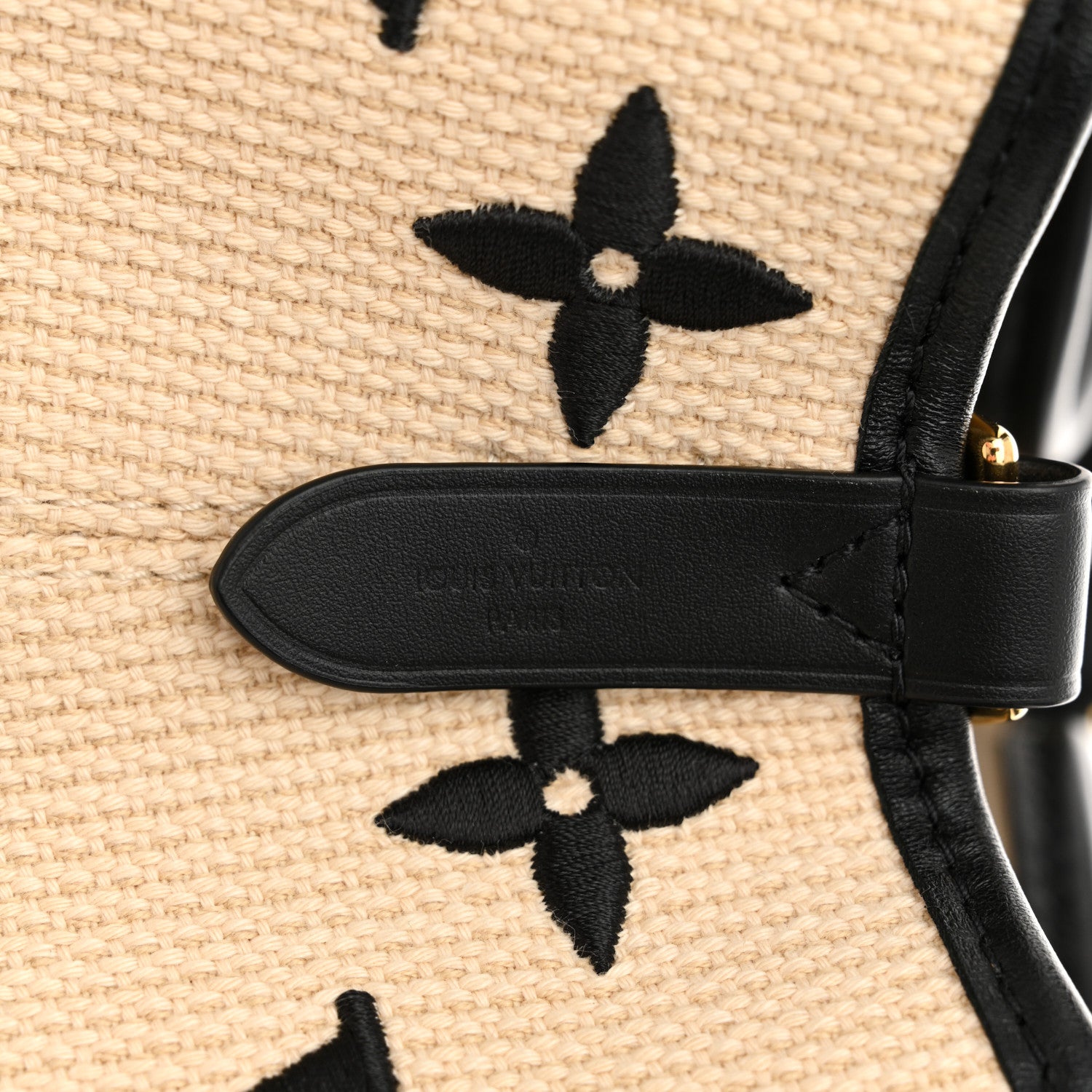 Louis Vuitton Cotton Monogram Embroidered Neonoe MM Beige Black 7 of 11