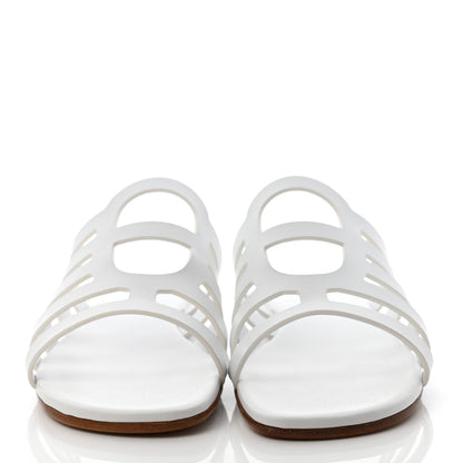 Hermes Calfskin Camelia Sandals 36 White 2 of 8