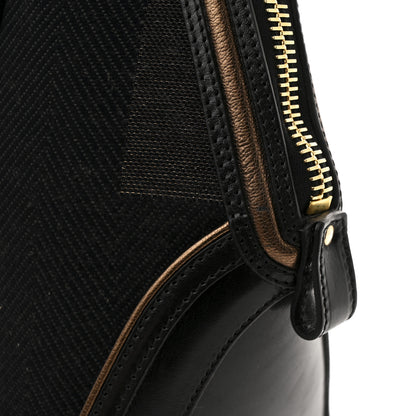 Burberry Prorsum Check Jacquard Orchard Bowling Bag Gold Black 11 of 13