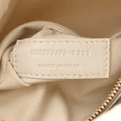 Saint Laurent Terrycloth Summer Print Quilted Small Loulou Puffer Monogram Chain Satchel Multicolor White 7 of 10