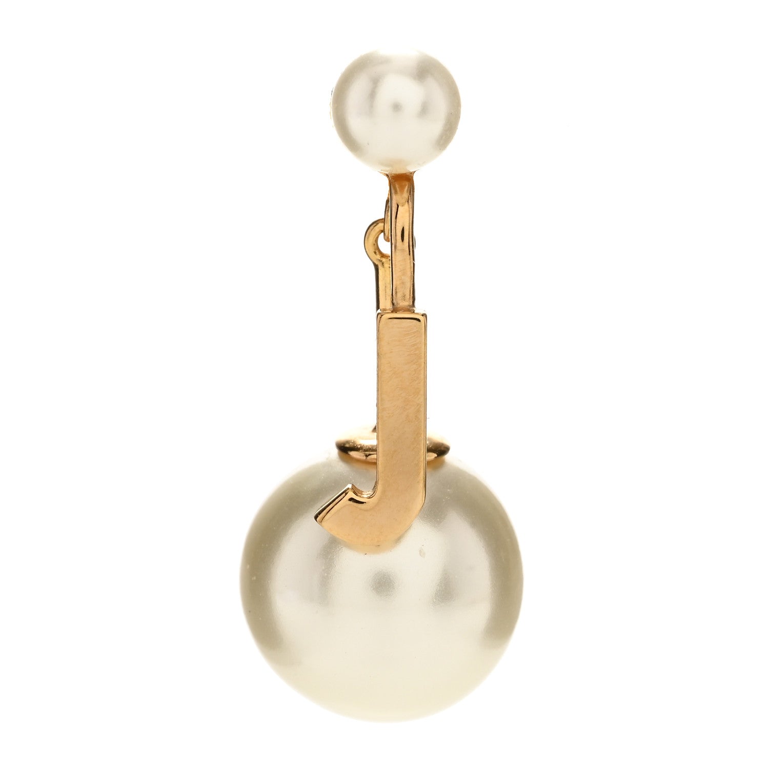 Christian Dior Pearl My ABCDior J Tribale Earring Gold 1 of 4