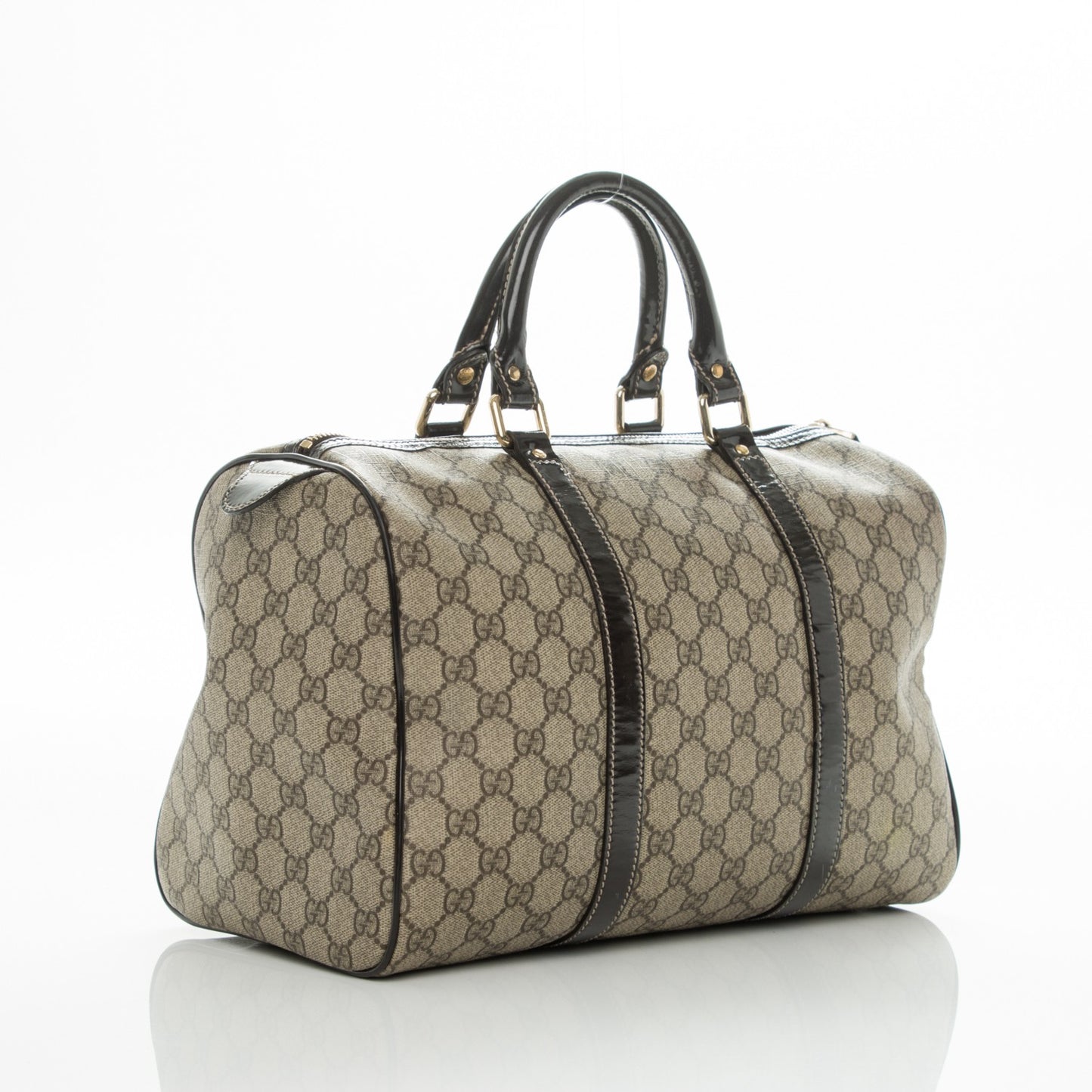 GG Plus Monogram Medium Joy Boston Dark Brown