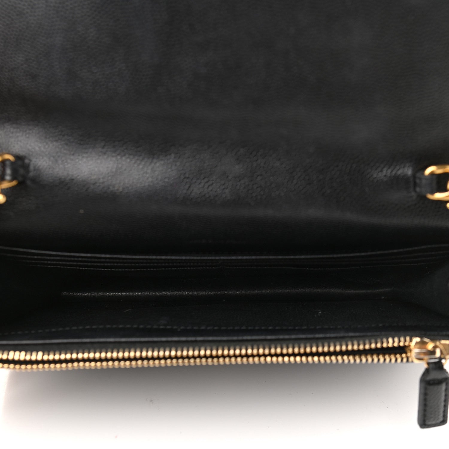 Saint Laurent Grain De Poudre Matelasse Chevron Monogram Envelope Chain Wallet Black 5 of 12