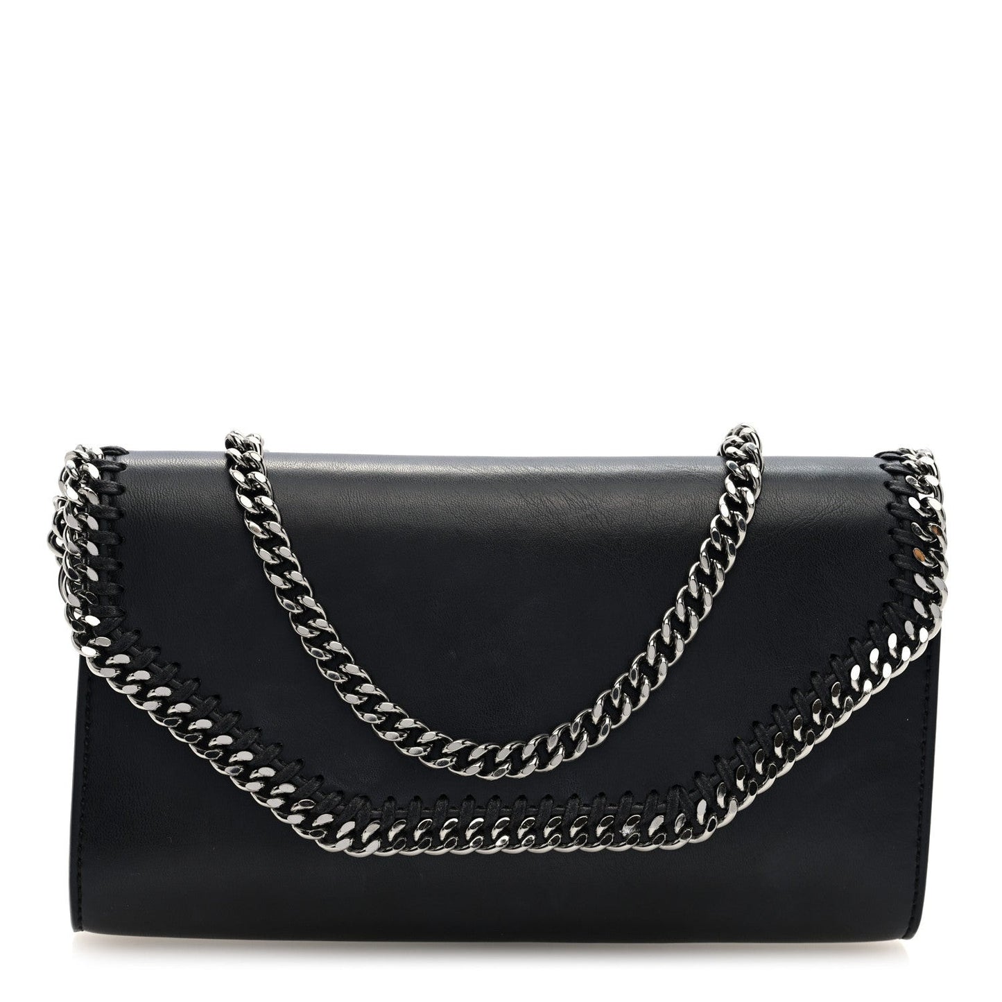 Eco Alter Nappa Falabella Clutch with Chain Bag Black