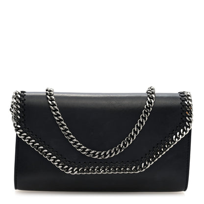 Stella McCartney Eco Alter Nappa Falabella Clutch with Chain Bag Black 1 of 7