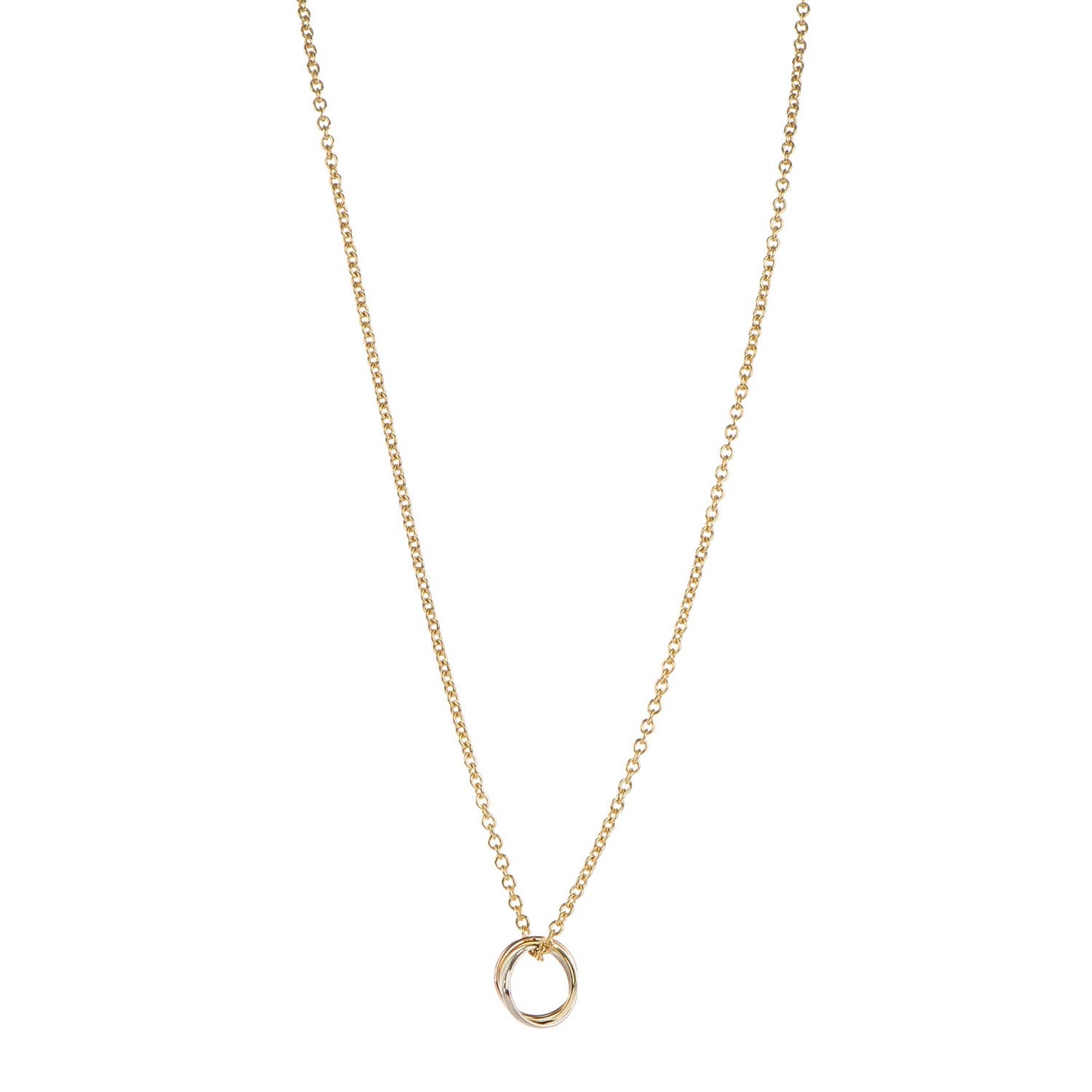 Cartier 18K Pink Yellow White Gold Trinity Pendant Necklace 1 of 9