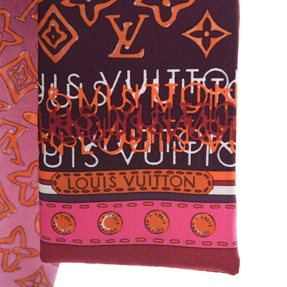 Louis Vuitton Silk Monogram Map Bandeau Plum Orient 3 of 4