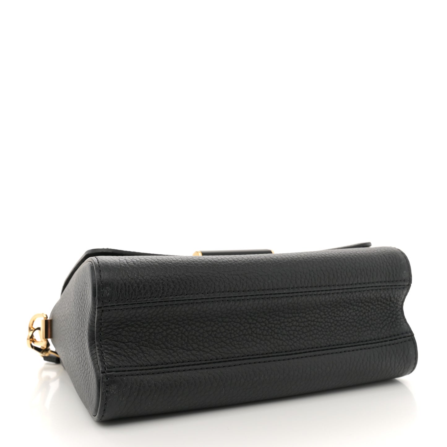 Taurillon Smooth Calfskin Scrunchie Twist One Handle MM Black