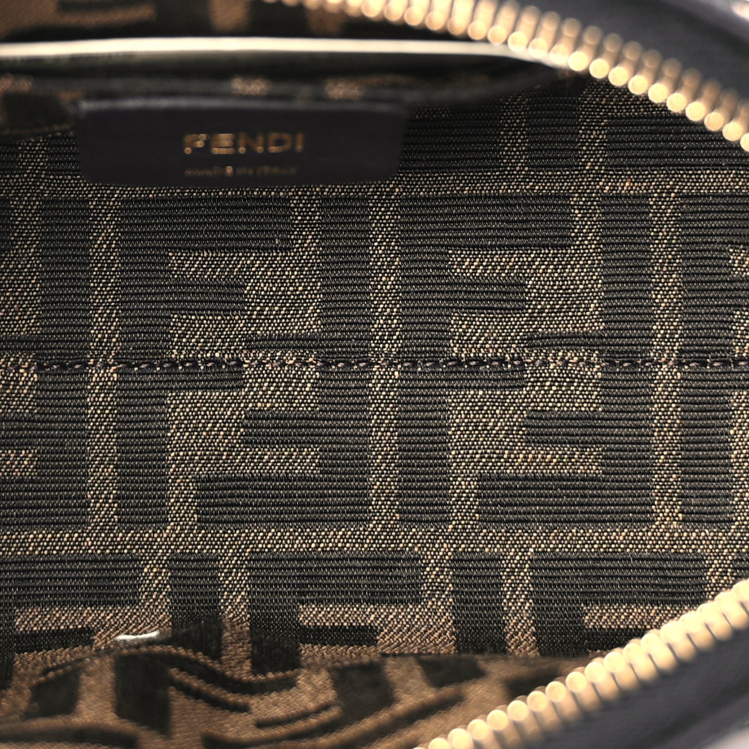 Fendi Raffia Chenille Vitello King Plexiglass Micro FF Mini By The Way Top Handle Boston Bag Naturale Black 4 of 8