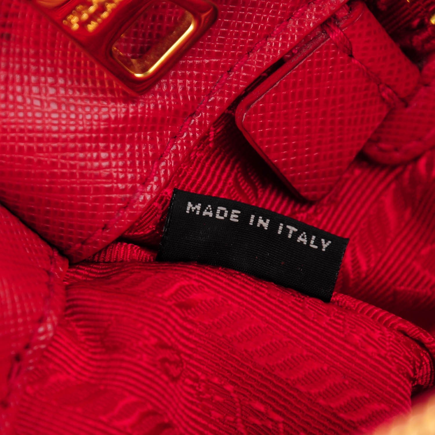 Prada Saffiano Small Galleria Double Zip Tote Fuoco 9 of 10