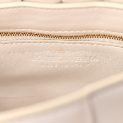 Bottega Veneta Lambskin Maxi Intreccio Padded Chain Cassette Crossbody Bag White 6 of 14
