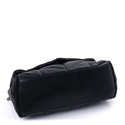 Saint Laurent Lambskin Quilted Small Loulou Puffer Monogram Chain Satchel Black 3 of 8