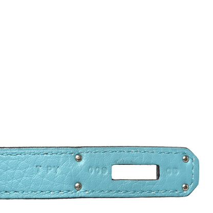 Hermes Taurillon Clemence Birkin 30 Bleu Atoll 7 of 10