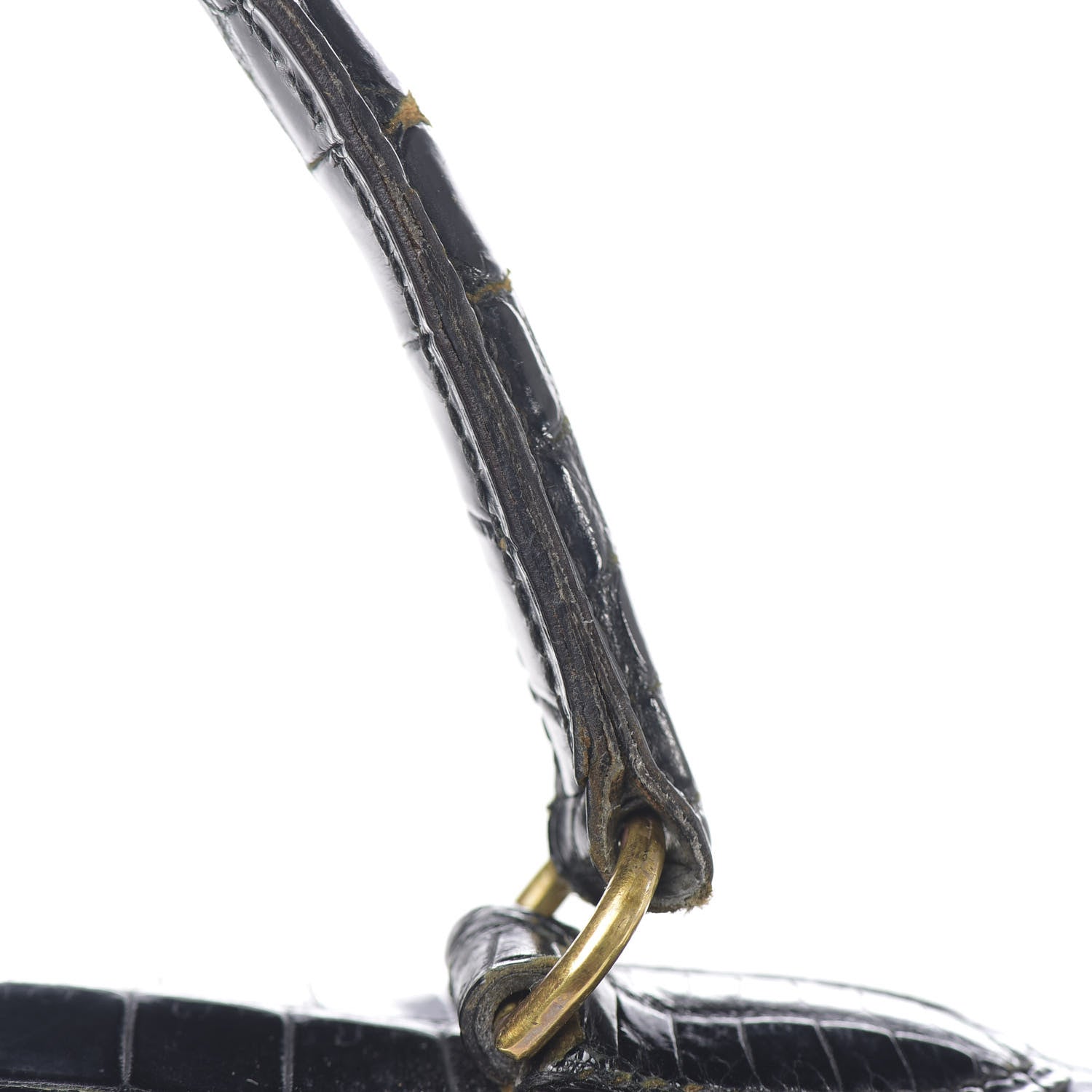 Hermes Shiny Niloticus Crocodile Kelly 28 Black 31 of 34