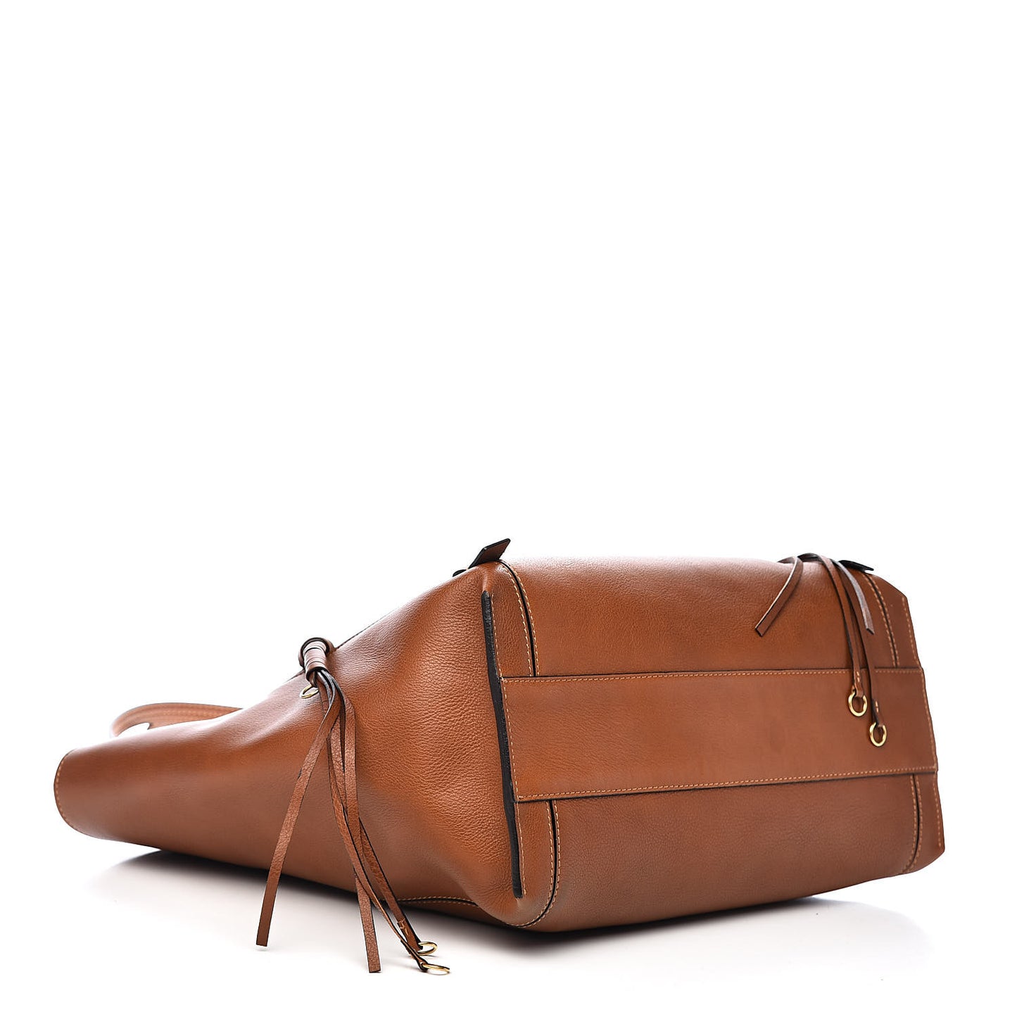 Smooth Calfskin Medium Milo Shopping Tote Caramel