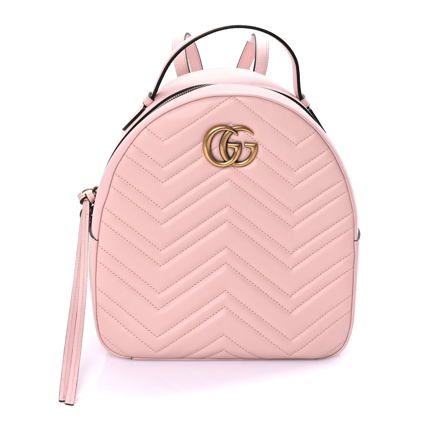 Gucci Calfskin Matelasse GG Marmont Backpack Porcelain Rose 1 of 8