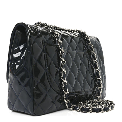 Chanel Patent Quilted Jumbo Single Flap Navy 3 of 10