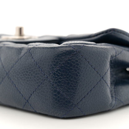 Chanel Caviar Quilted Extra Mini Flap Blue 10 of 11