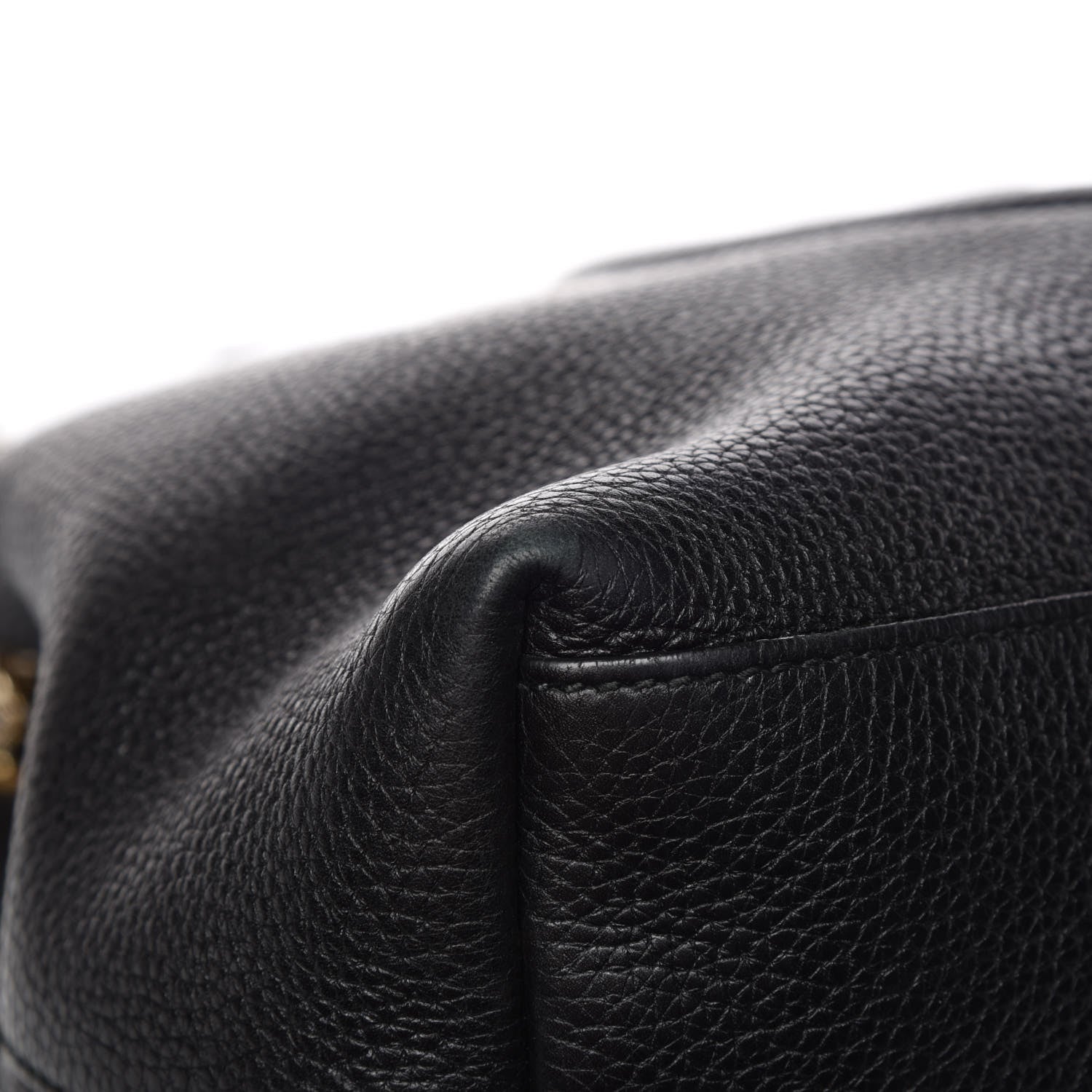 Gucci Pebbled Calfskin Medium Soho Chain Shoulder Bag Black 15 of 20
