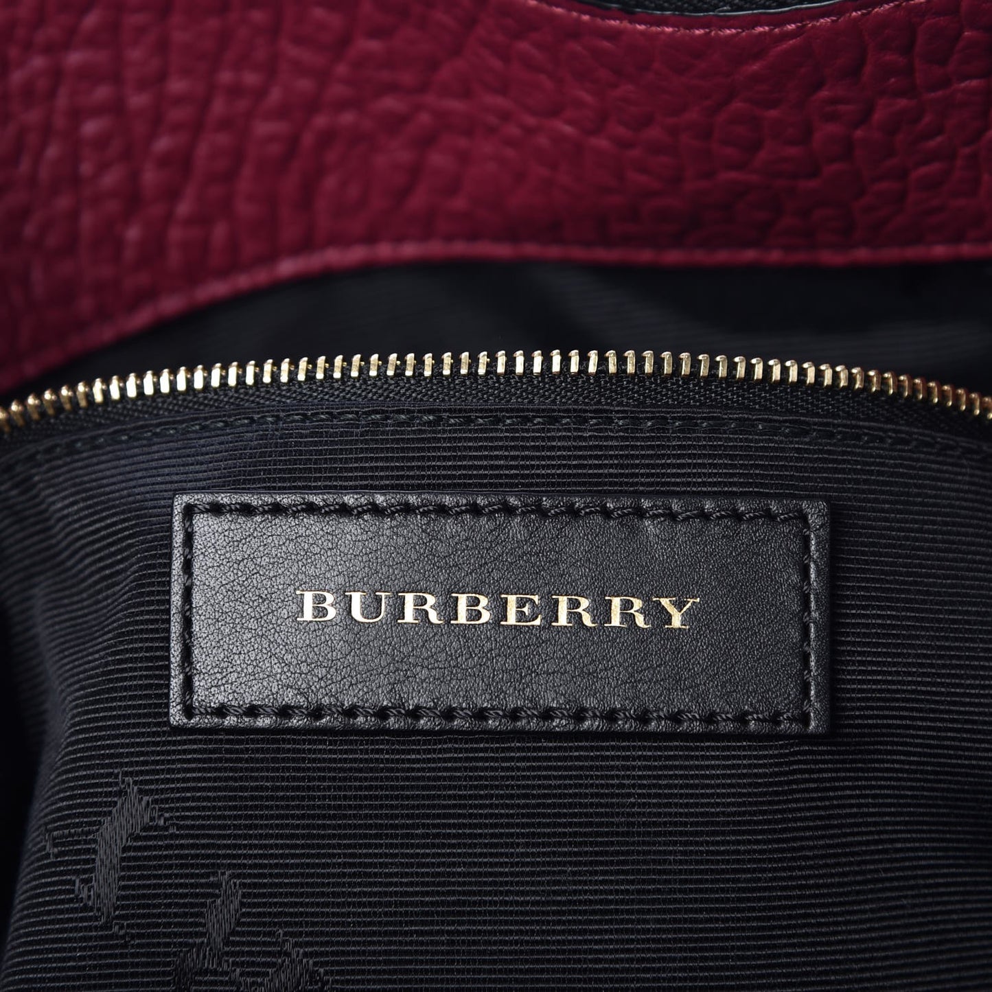 Heritage Grain Check Embossed Medium Dewsbury Tote Dark Plum