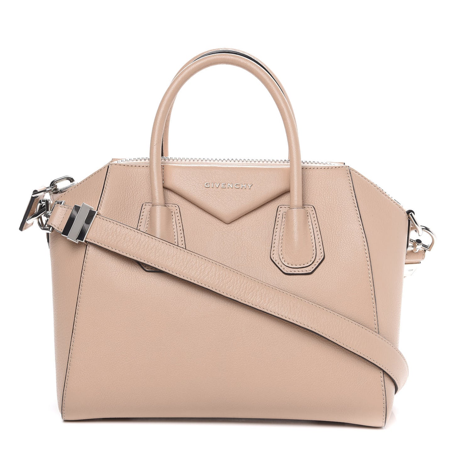 Sugar Goatskin Small Antigona Nude Pink