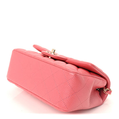 Chanel Caviar Quilted Mini Rectangular Flap Dark Pink 9 of 9