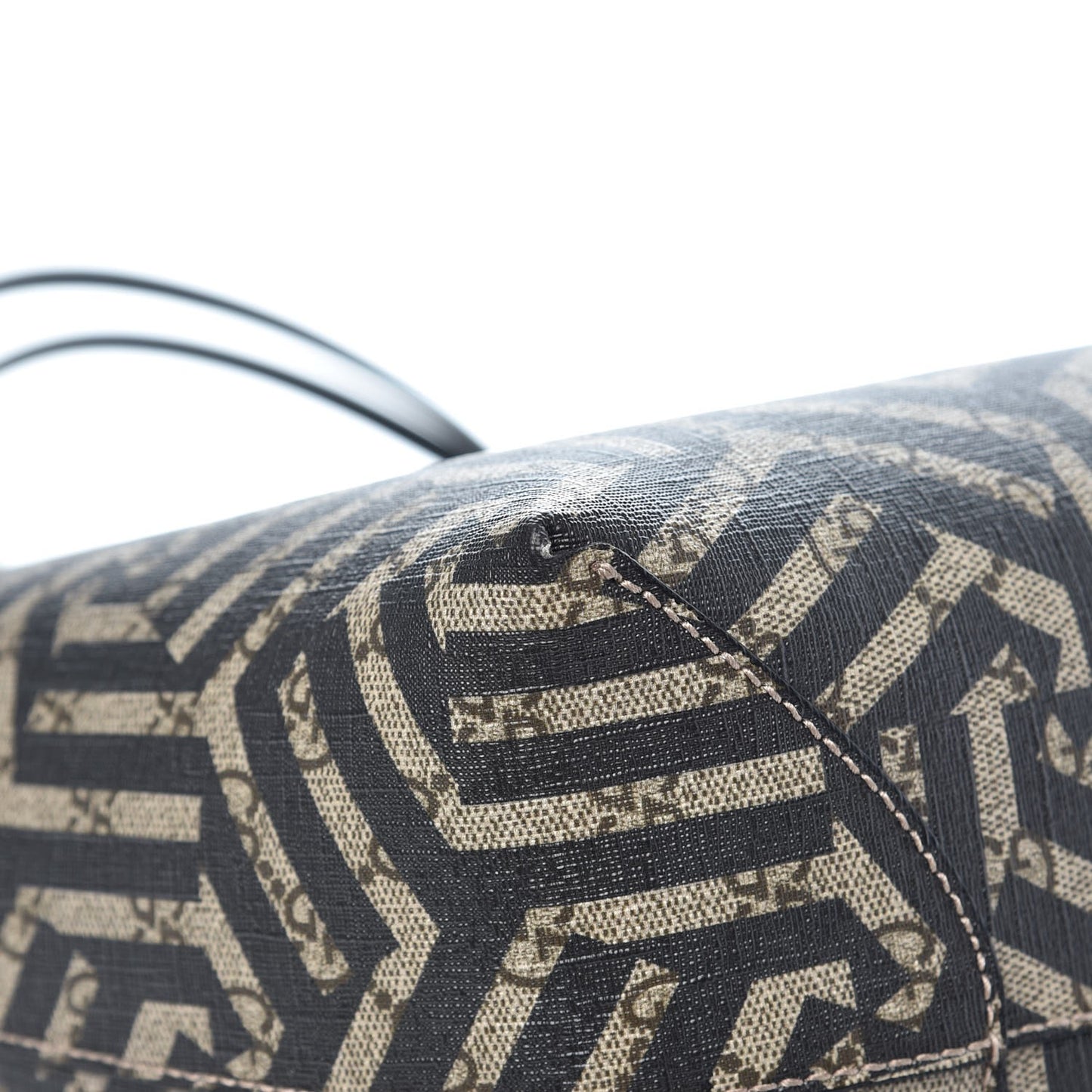 GG Supreme Monogram Caleido Web Large Tote Black