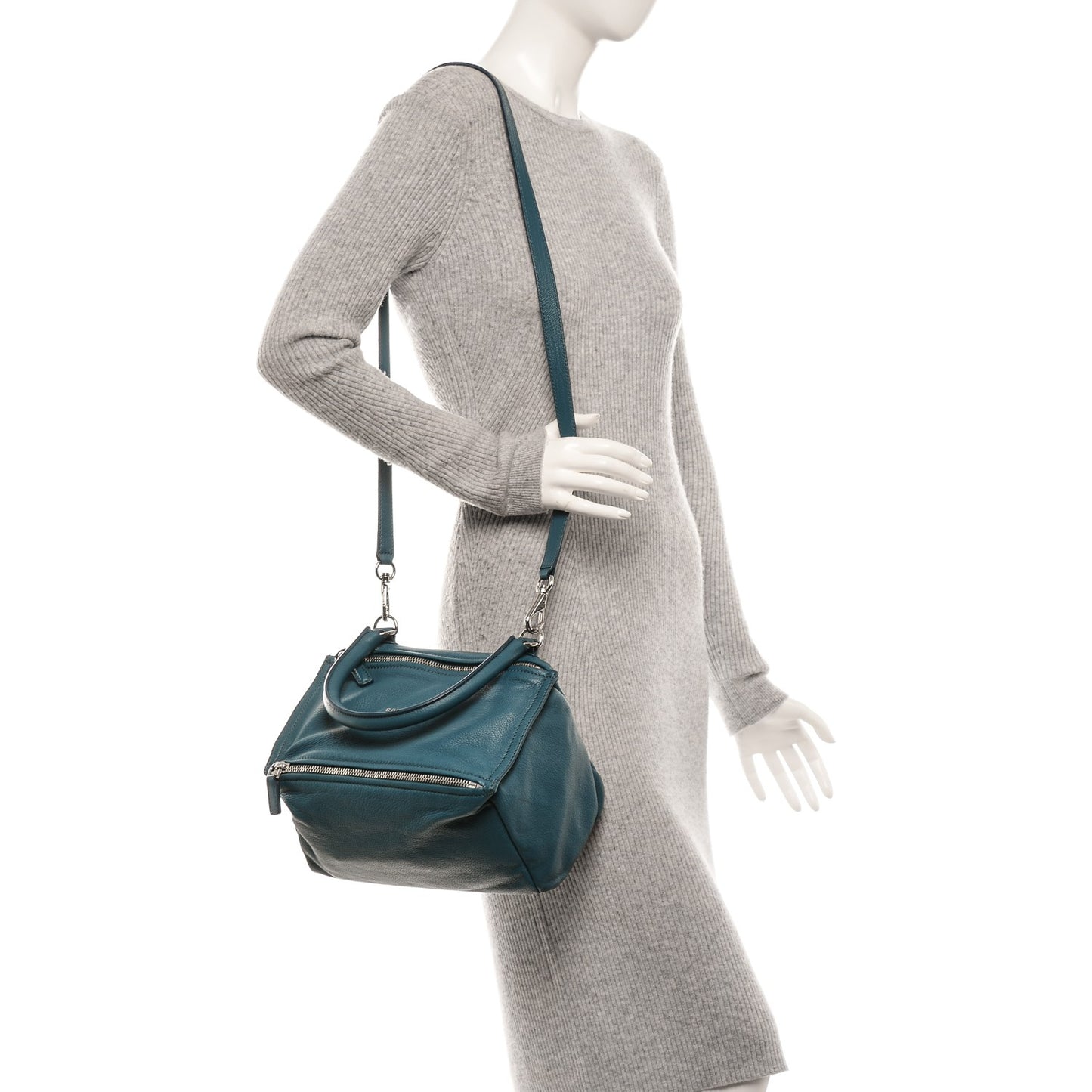 Sugar Goatskin Small Pandora Oil Blue