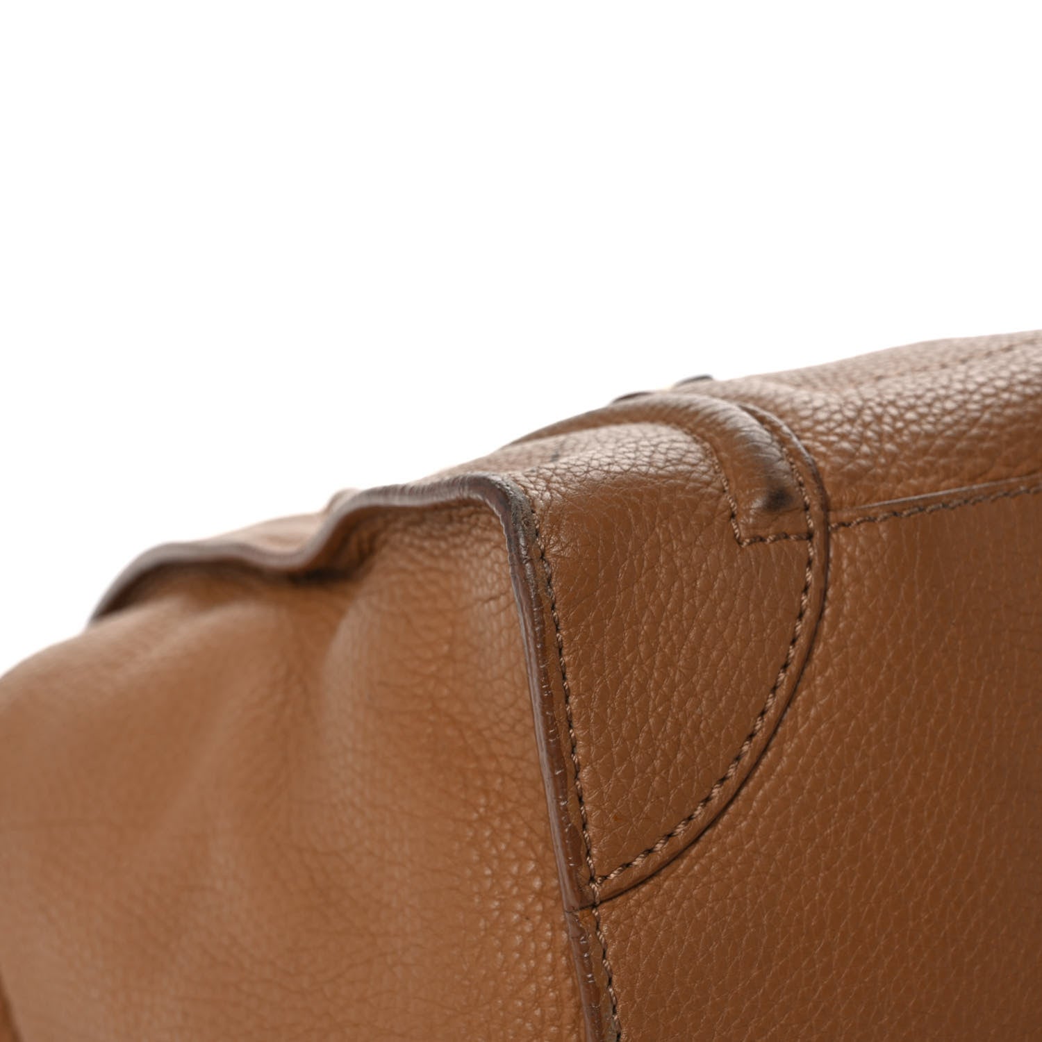 Celine Drummed Calfskin Mini Luggage Camel 7 of 15