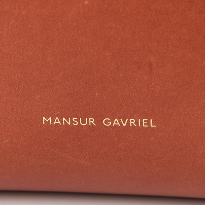 Mansur Gavriel Calfskin Mini Bucket Bag Saddle 7 of 10