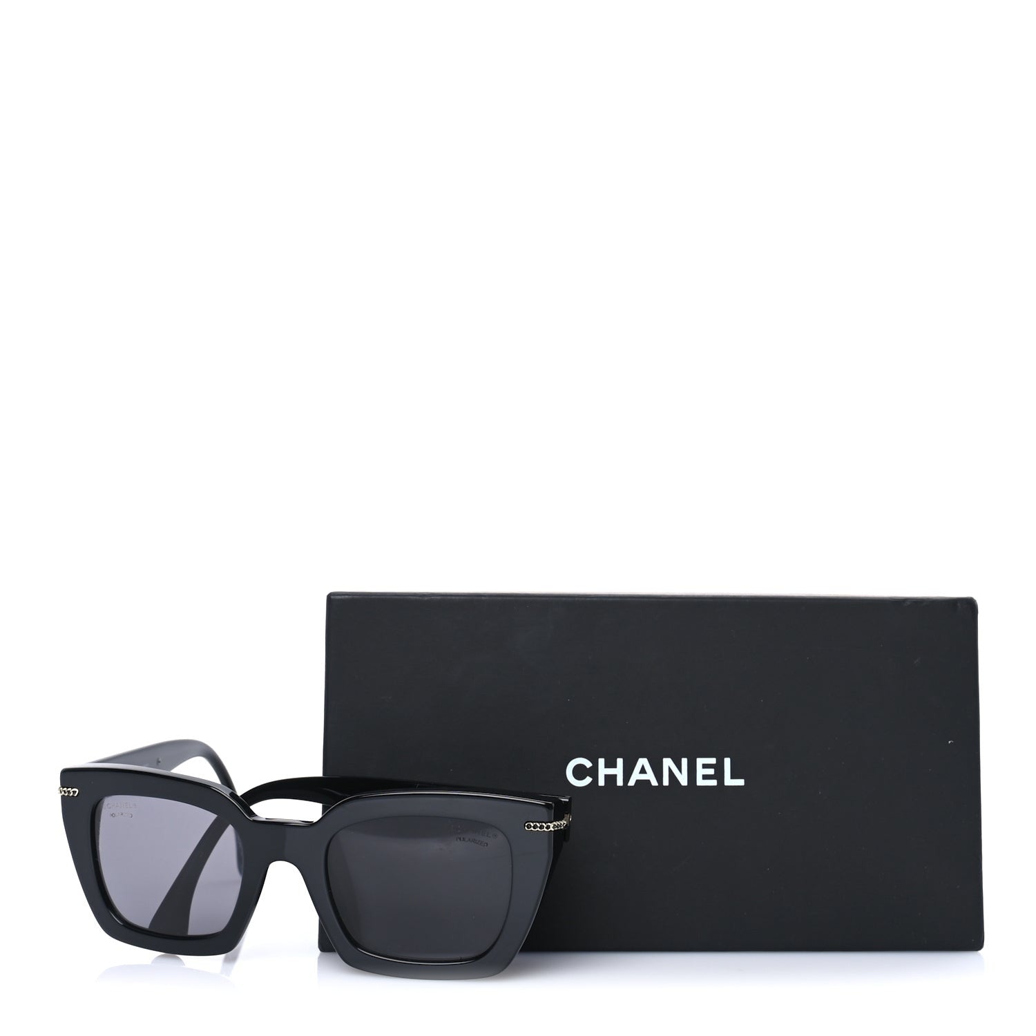 Chanel Acetate Polarized CC Butterfly Sunglasses 5509  Black 7 of 7