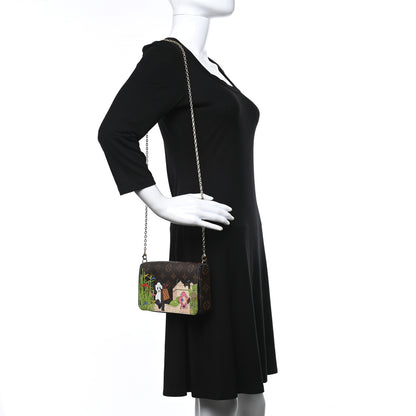 Louis Vuitton Monogram 2021 Christmas Animation China Wall Pochette Felicie Chain Wallet Myosotis Blue 2 of 9