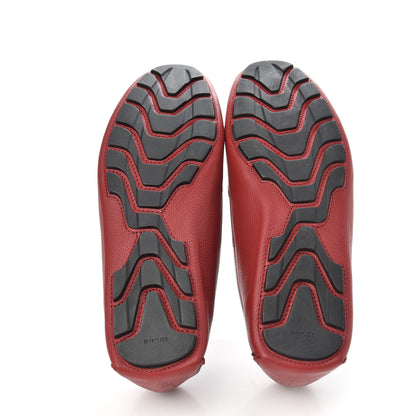 Gucci Calfskin Web Mens Driver Loafers 8 Red 5 of 8