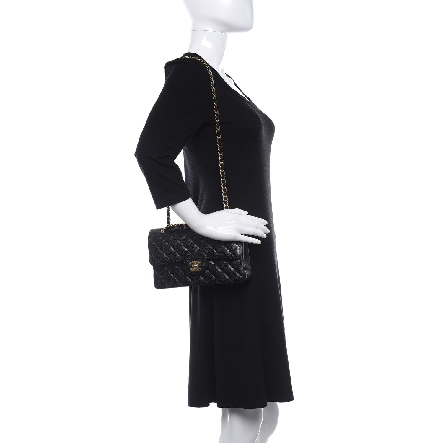 Chanel Caviar Quilted Small Double Flap Black 2 of 12