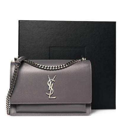Saint Laurent Calfskin Medium Monogram Sunset Fog 12 of 12