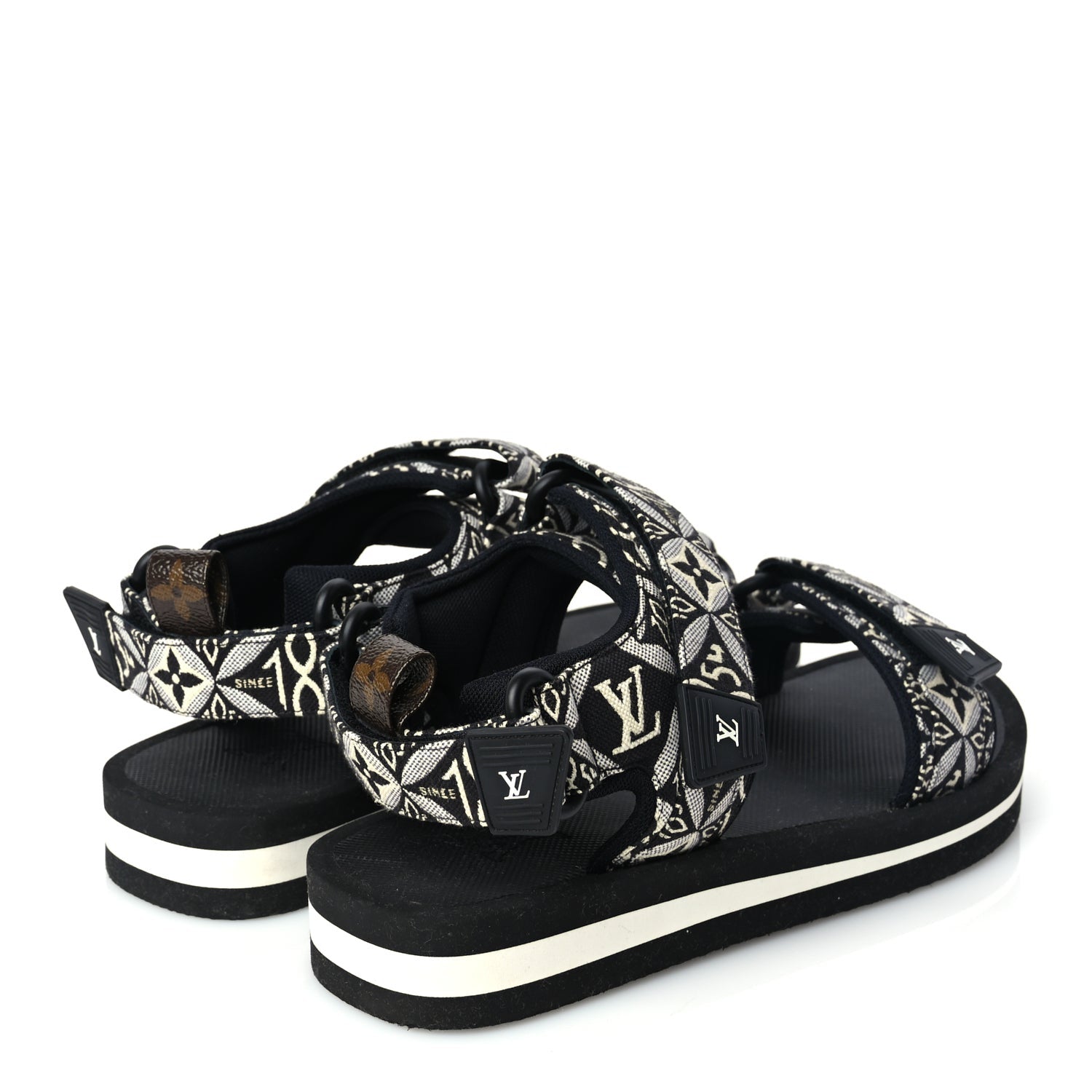 Louis Vuitton Jacquard Since 1854 Flat Arcade Sandals 40 Grey 5 of 7