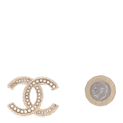 Chanel Pearl CC Brooch  Gold 2 of 4